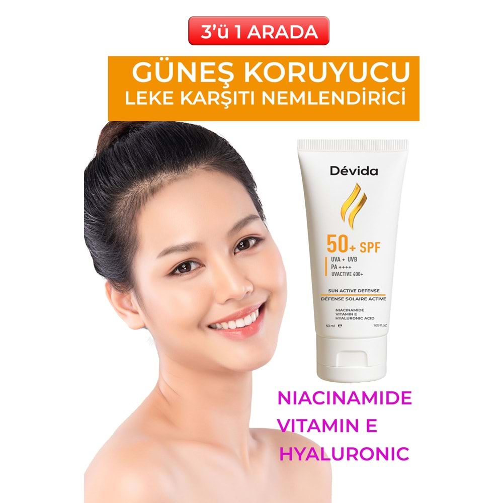 Leke Karşıtı Makyaj Altı Güneş Kremi Spf 50 Cilt Aydınlatıcı Ton Eşitleyici Hafif Yağsız