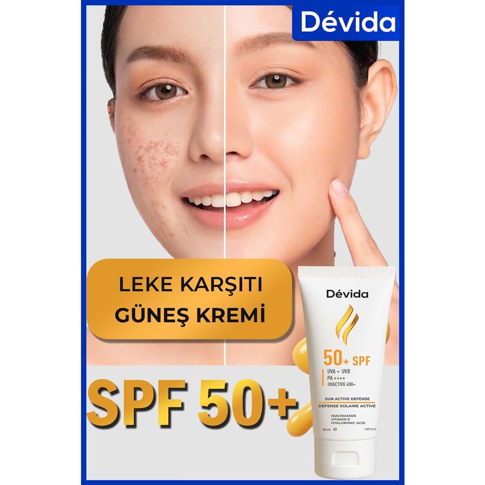 Leke Karşıtı Makyaj Altı Güneş Kremi Spf 50 Cilt Aydınlatıcı Ton Eşitleyici Hafif Yağsız