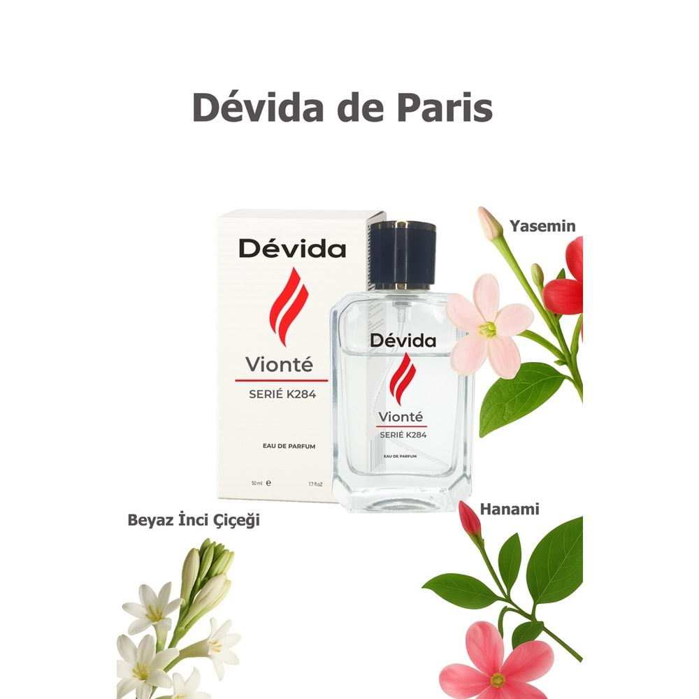 Uzun Süre Kalıcı Kadın Parfüm Çiçeksi Günlük Fresh Edp Vionté Serisi K284