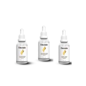 Kolajen + Nemlendirici + C Vitamini Serum 3 lü Set Kırışıklık Alın Çizgisi Göz Çevresi