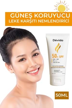 Yüz ve Vücut Güneş Kremi Leke Karşıtı Yağsız Hafif SPF 50 UVA UVB Günlük Kullanım UVActive 400