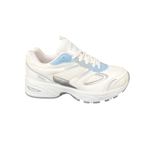 Kadın Beyaz Spor Ayakkabı Günlük Rahat Air Taban Sneaker D410