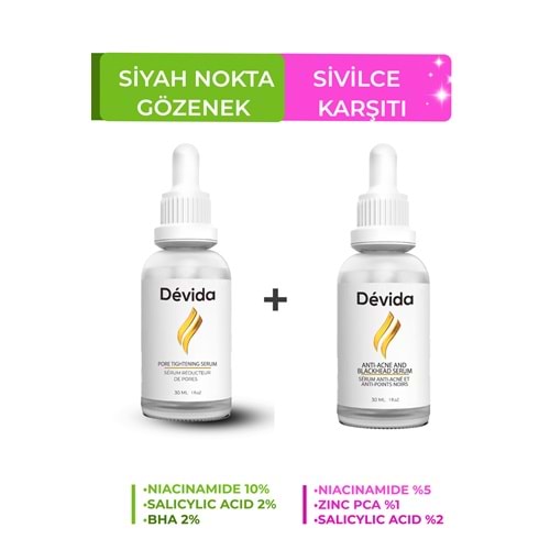 Siyah Nokta ve Sivilce Karşıtı 2 li Serum Seti