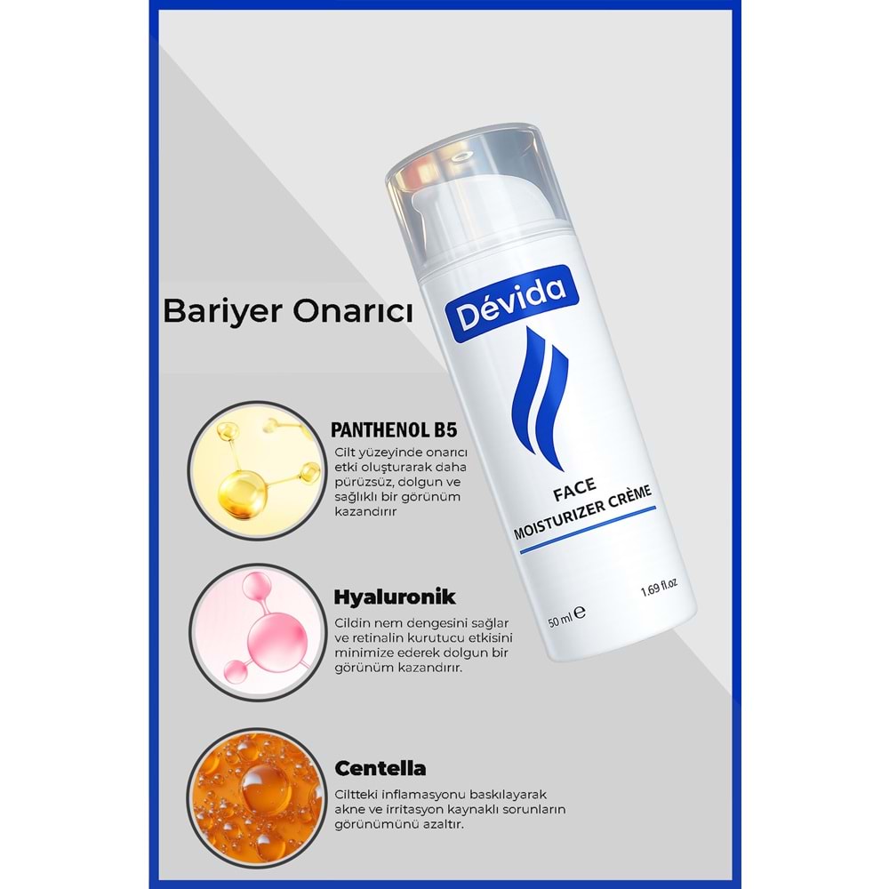 Nemlendirici Aydınlatıcı Ceramide Centella Panthenol B5 Yüz Bakım Kremi